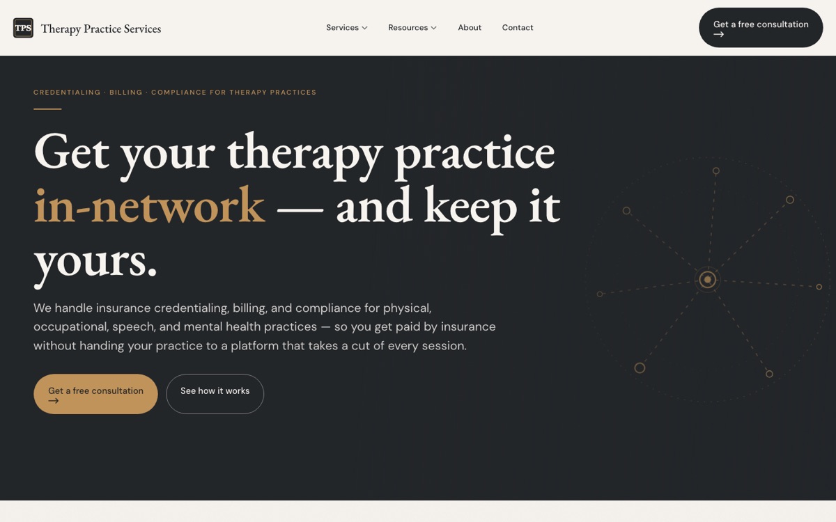 Therapy Practice Services live site